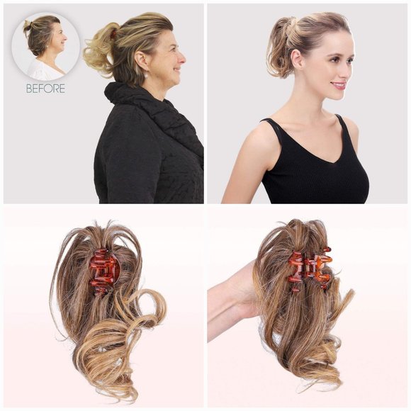 'JUVA~BUN' HAIR STYLING BUILT-IN 'CLAW CLIP' PONYTAIL - Picture 11 of 16